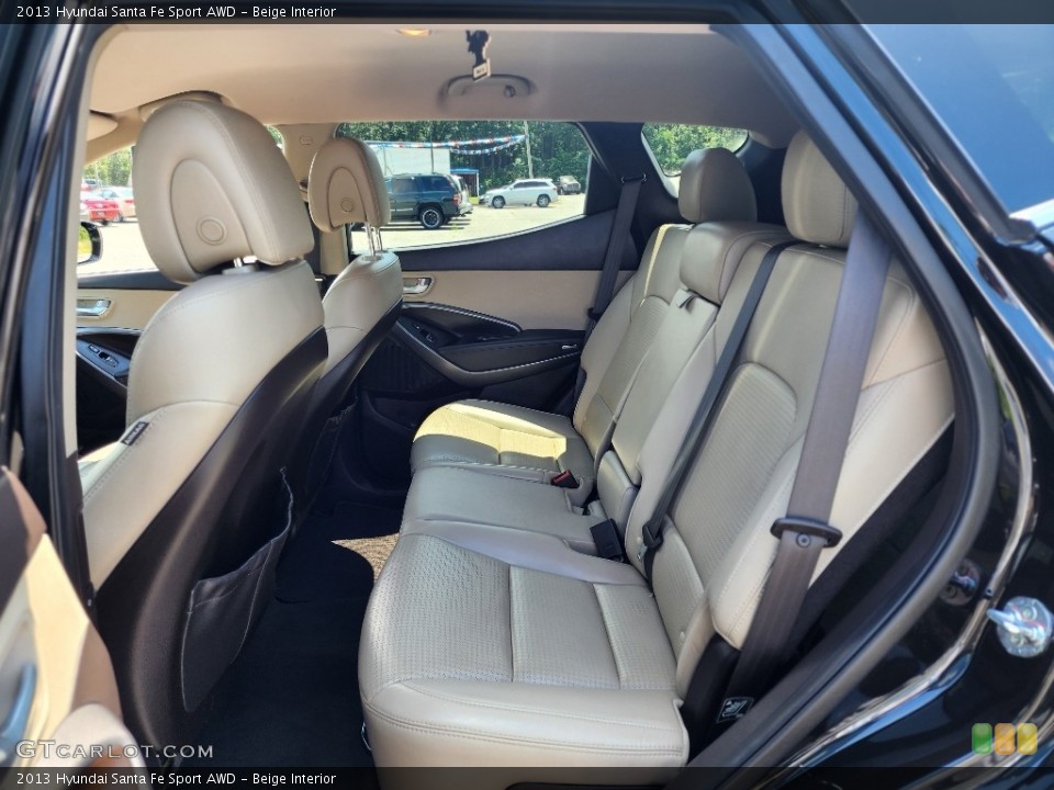 Beige Interior Rear Seat for the 2013 Hyundai Santa Fe Sport AWD #146253595