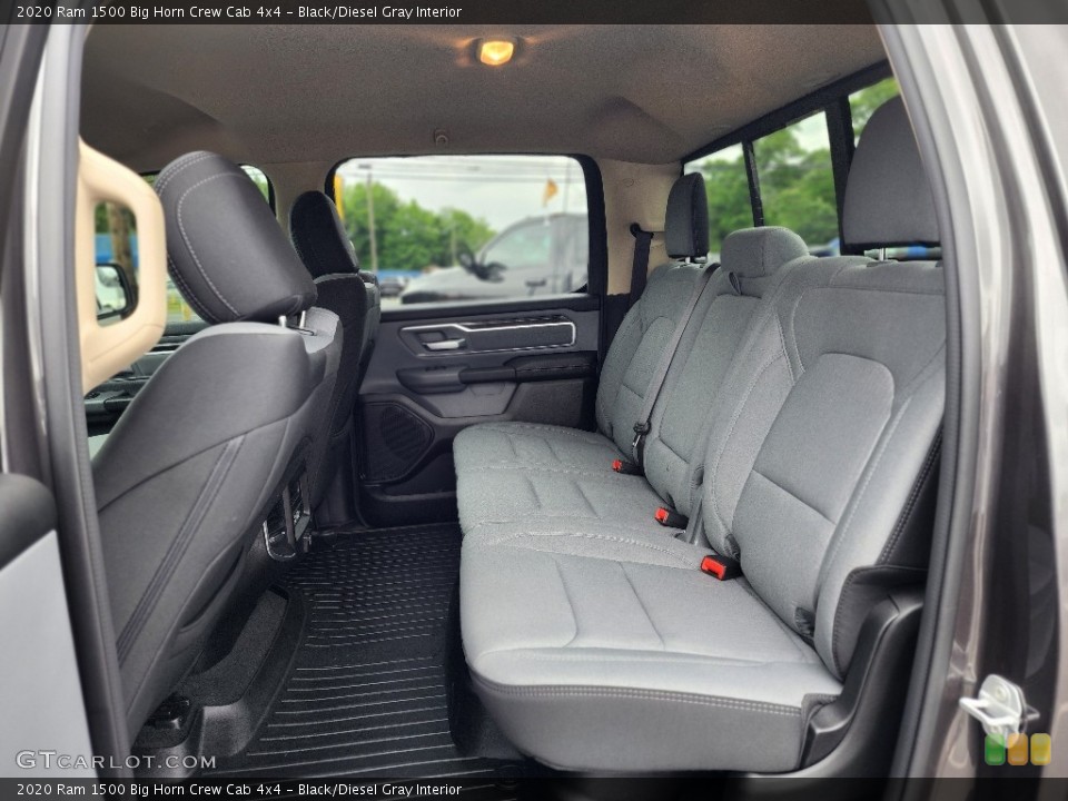 Black/Diesel Gray Interior Rear Seat for the 2020 Ram 1500 Big Horn Crew Cab 4x4 #146253666