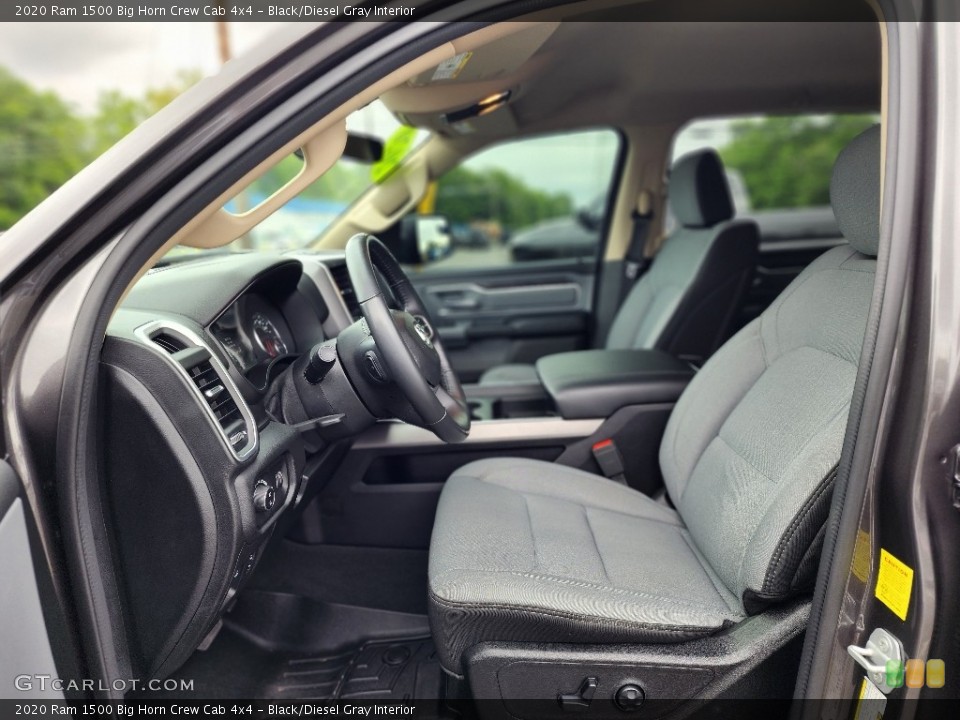 Black/Diesel Gray Interior Front Seat for the 2020 Ram 1500 Big Horn Crew Cab 4x4 #146253684