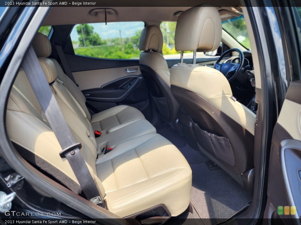 Beige Interior Rear Seat for the 2013 Hyundai Santa Fe Sport AWD #146253870