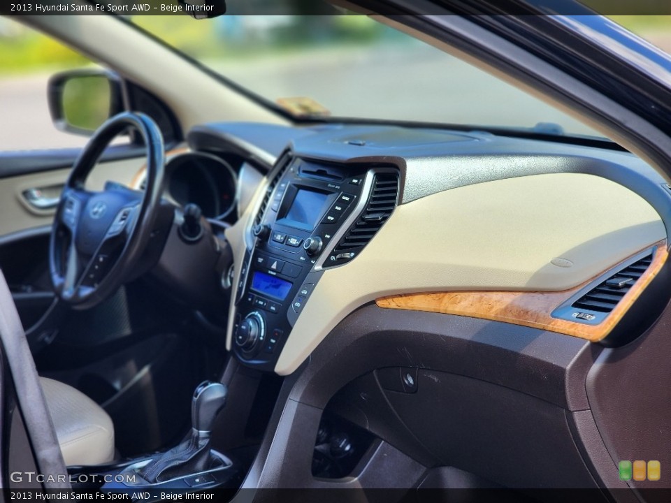 Beige Interior Dashboard for the 2013 Hyundai Santa Fe Sport AWD #146253894