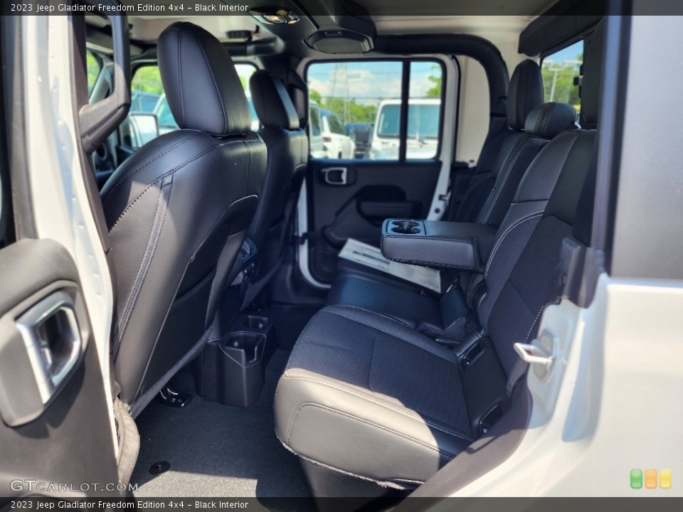 Black Interior Rear Seat for the 2023 Jeep Gladiator Freedom Edition 4x4 #146256969