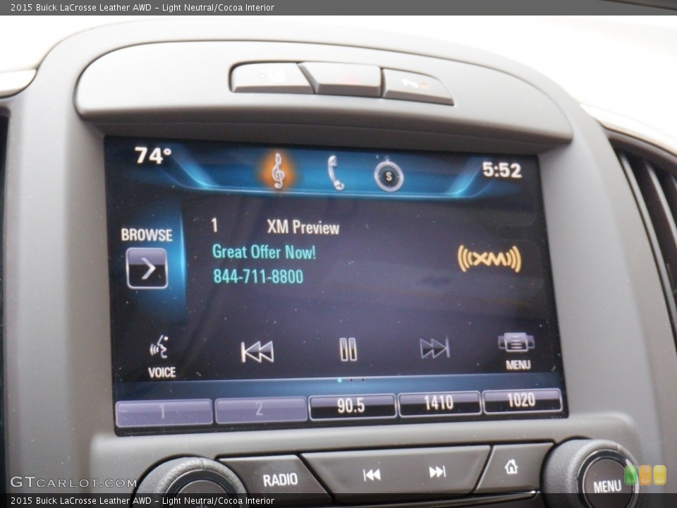 Light Neutral/Cocoa Interior Audio System for the 2015 Buick LaCrosse Leather AWD #146258475