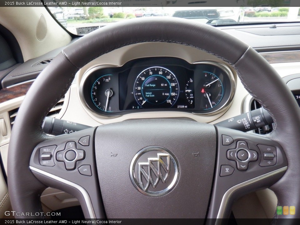 Light Neutral/Cocoa Interior Steering Wheel for the 2015 Buick LaCrosse Leather AWD #146258586