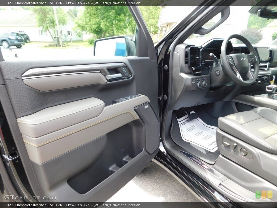 Jet Black/Graystone Interior Door Panel for the 2023 Chevrolet Silverado 1500 ZR2 Crew Cab 4x4 #146258739