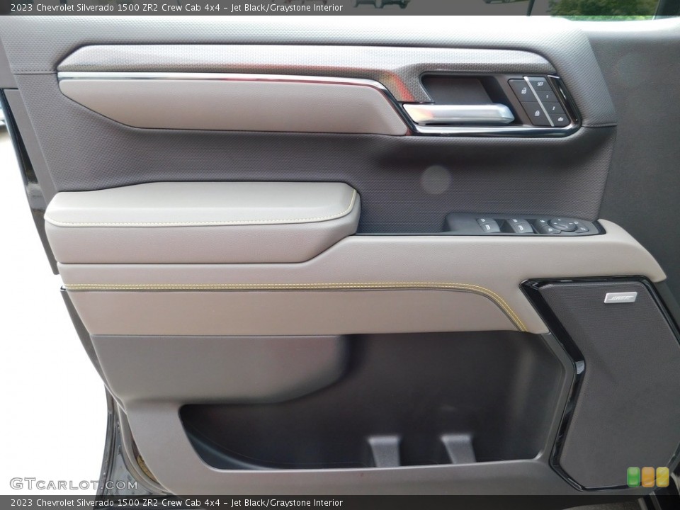 Jet Black/Graystone Interior Door Panel for the 2023 Chevrolet Silverado 1500 ZR2 Crew Cab 4x4 #146258757