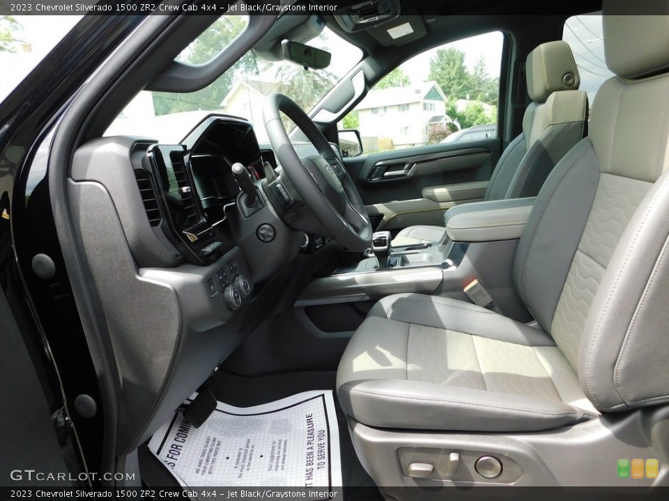 Jet Black/Graystone Interior Front Seat for the 2023 Chevrolet Silverado 1500 ZR2 Crew Cab 4x4 #146258787