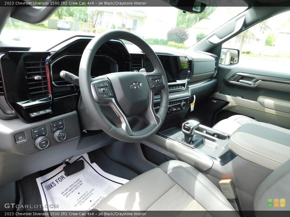 Jet Black/Graystone Interior Front Seat for the 2023 Chevrolet Silverado 1500 ZR2 Crew Cab 4x4 #146258805