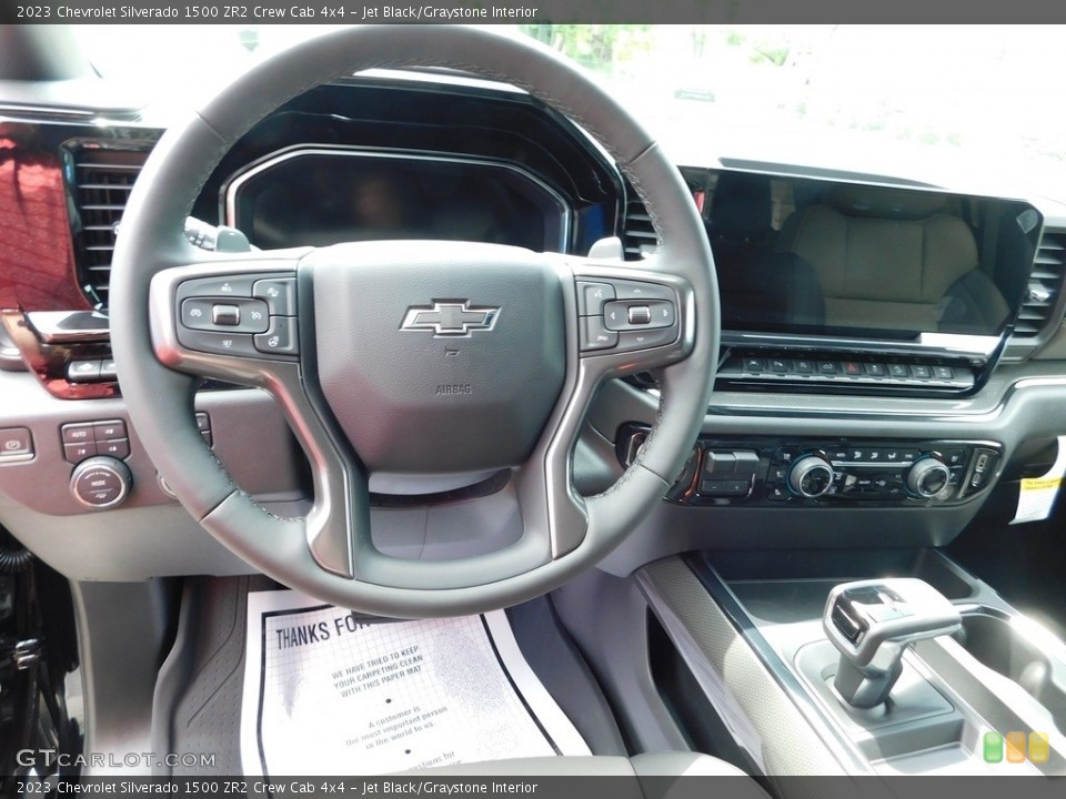 Jet Black/Graystone Interior Dashboard for the 2023 Chevrolet Silverado 1500 ZR2 Crew Cab 4x4 #146258820