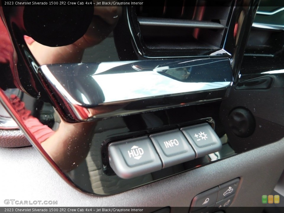 Jet Black/Graystone Interior Controls for the 2023 Chevrolet Silverado 1500 ZR2 Crew Cab 4x4 #146258895