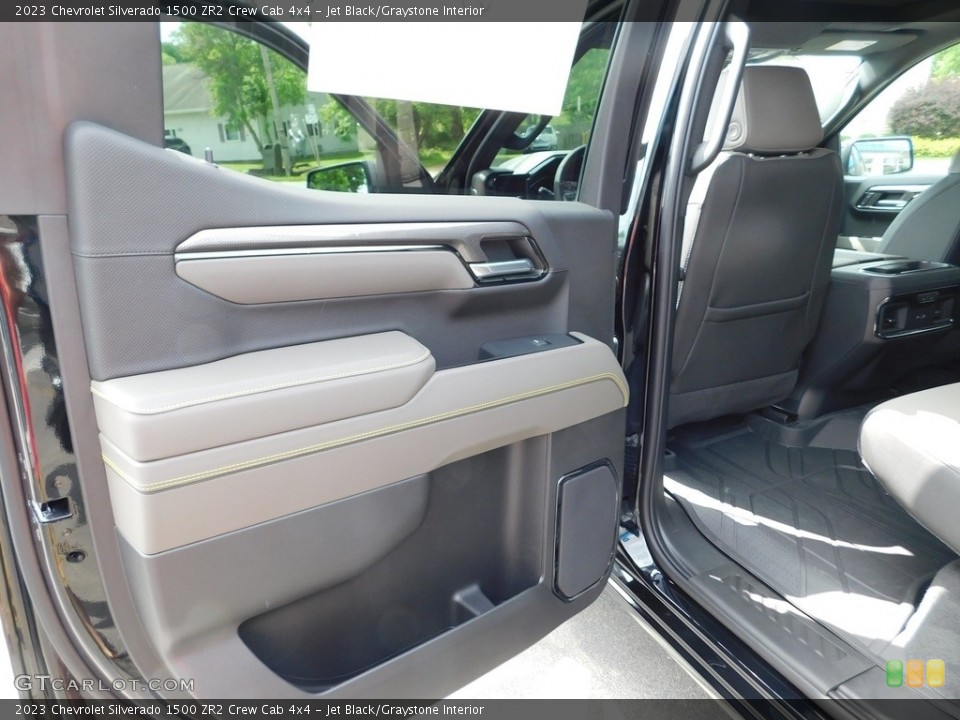 Jet Black/Graystone Interior Door Panel for the 2023 Chevrolet Silverado 1500 ZR2 Crew Cab 4x4 #146259069