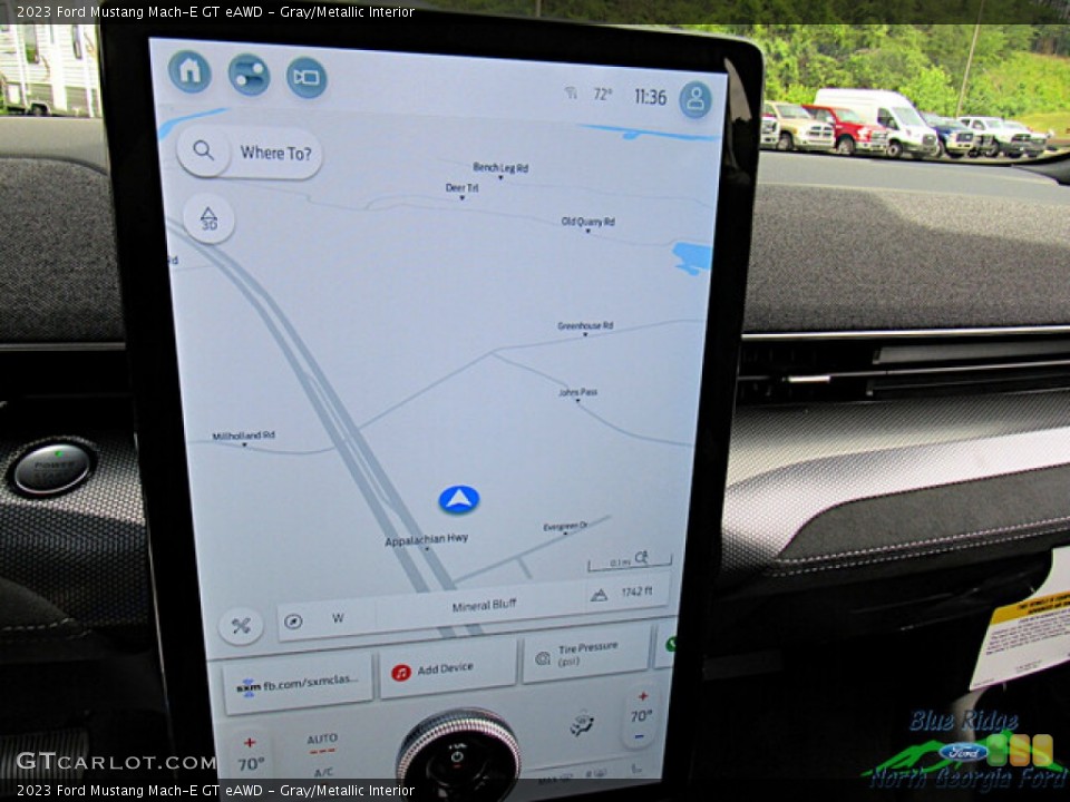 Gray/Metallic Interior Navigation for the 2023 Ford Mustang Mach-E GT eAWD #146260908