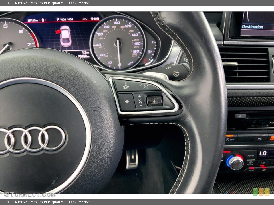 Black Interior Steering Wheel for the 2017 Audi S7 Premium Plus quattro #146260959