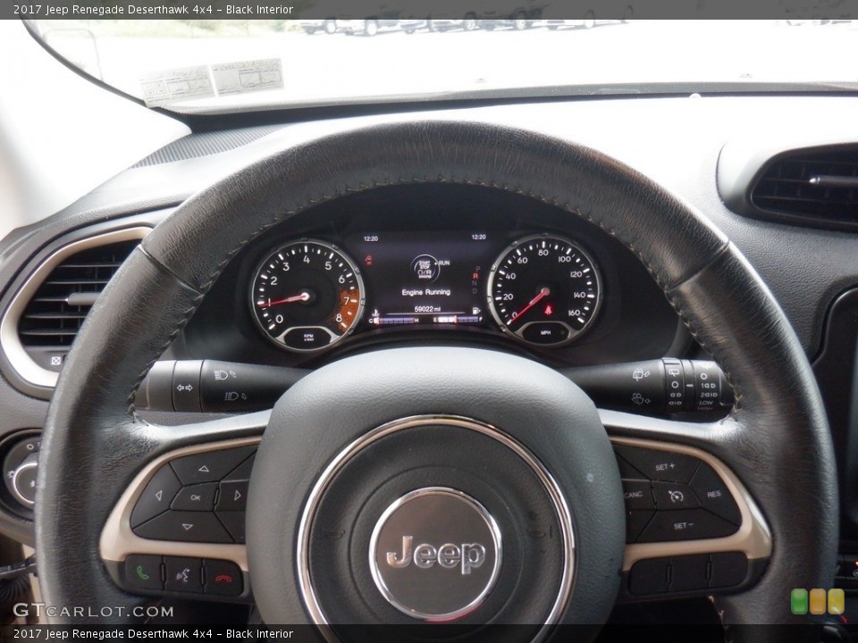 Black Interior Steering Wheel for the 2017 Jeep Renegade Deserthawk 4x4 #146262307