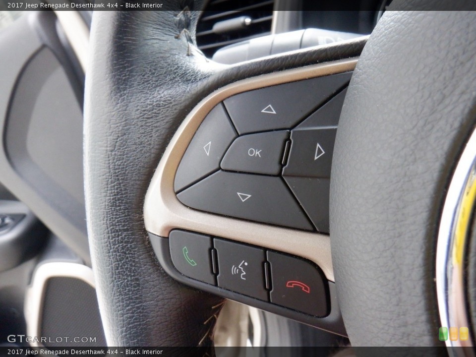 Black Interior Steering Wheel for the 2017 Jeep Renegade Deserthawk 4x4 #146262334