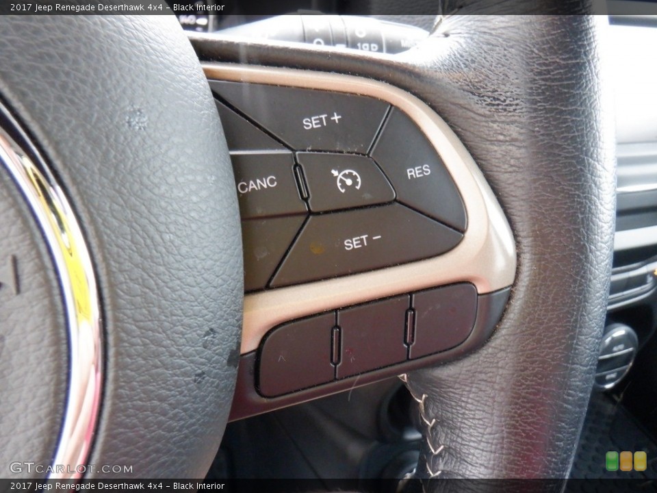 Black Interior Steering Wheel for the 2017 Jeep Renegade Deserthawk 4x4 #146262356