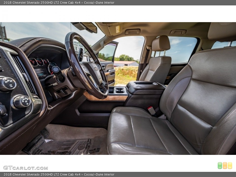 Cocoa/­Dune Interior Front Seat for the 2018 Chevrolet Silverado 2500HD LTZ Crew Cab 4x4 #146263396