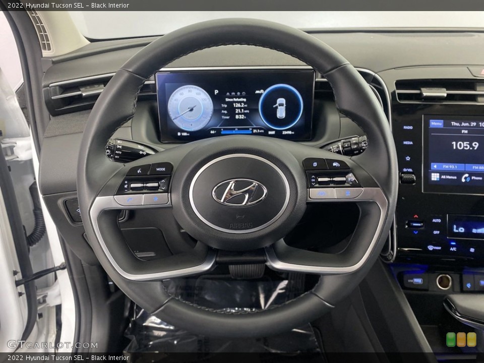 Black Interior Steering Wheel for the 2022 Hyundai Tucson SEL #146263655