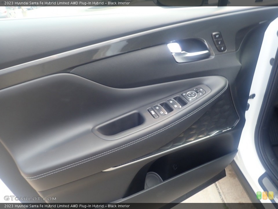 Black Interior Door Panel for the 2023 Hyundai Santa Fe Hybrid Limited AWD Plug-In Hybrid #146264366