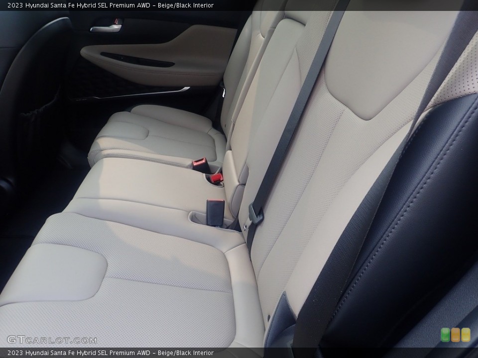 Beige/Black Interior Rear Seat for the 2023 Hyundai Santa Fe Hybrid SEL Premium AWD #146266062