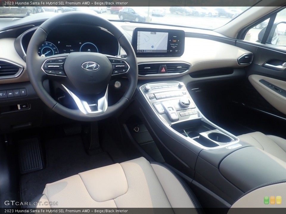 Beige/Black Interior Photo for the 2023 Hyundai Santa Fe Hybrid SEL Premium AWD #146266088