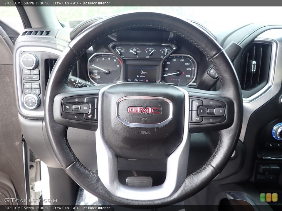 Jet Black Interior Steering Wheel for the 2021 GMC Sierra 1500 SLT Crew Cab 4WD #146266742