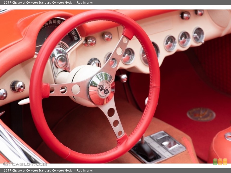Red Interior Steering Wheel for the 1957 Chevrolet Corvette  #146267366