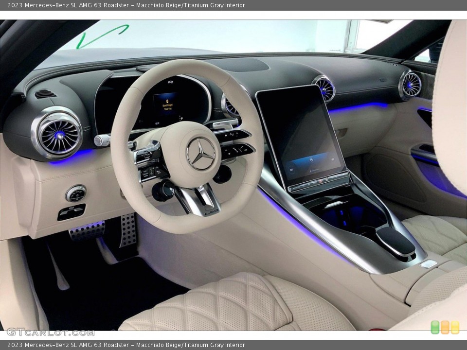 Macchiato Beige/Titanium Gray Interior Photo for the 2023 Mercedes-Benz SL AMG 63 Roadster #146267854