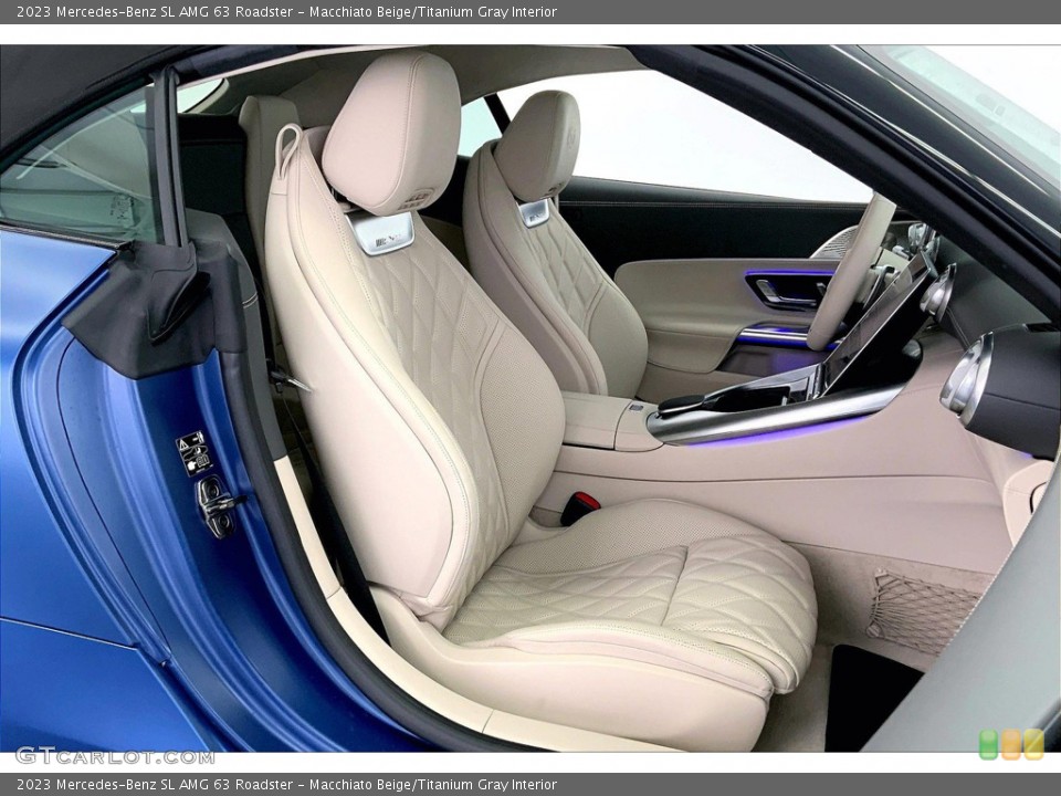 Macchiato Beige/Titanium Gray Interior Front Seat for the 2023 Mercedes-Benz SL AMG 63 Roadster #146267879