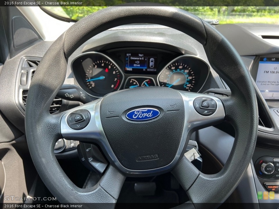 Charcoal Black Interior Steering Wheel for the 2016 Ford Escape SE #146269112