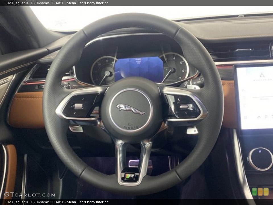 Siena Tan/Ebony Interior Steering Wheel for the 2023 Jaguar XF R-Dynamic SE AWD #146269651