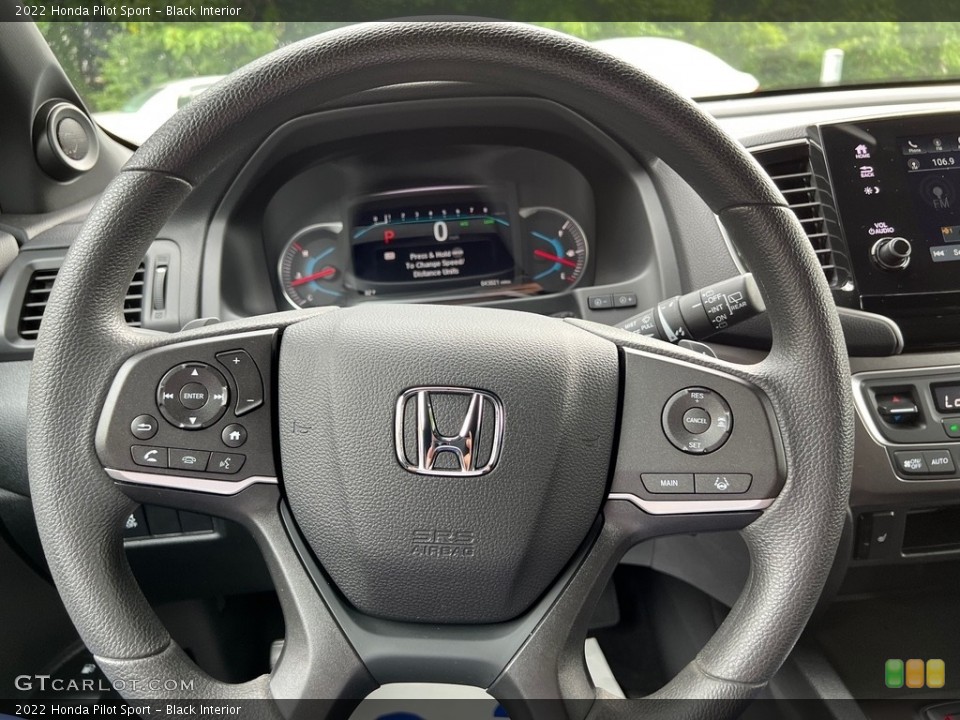 Black Interior Steering Wheel for the 2022 Honda Pilot Sport #146270438