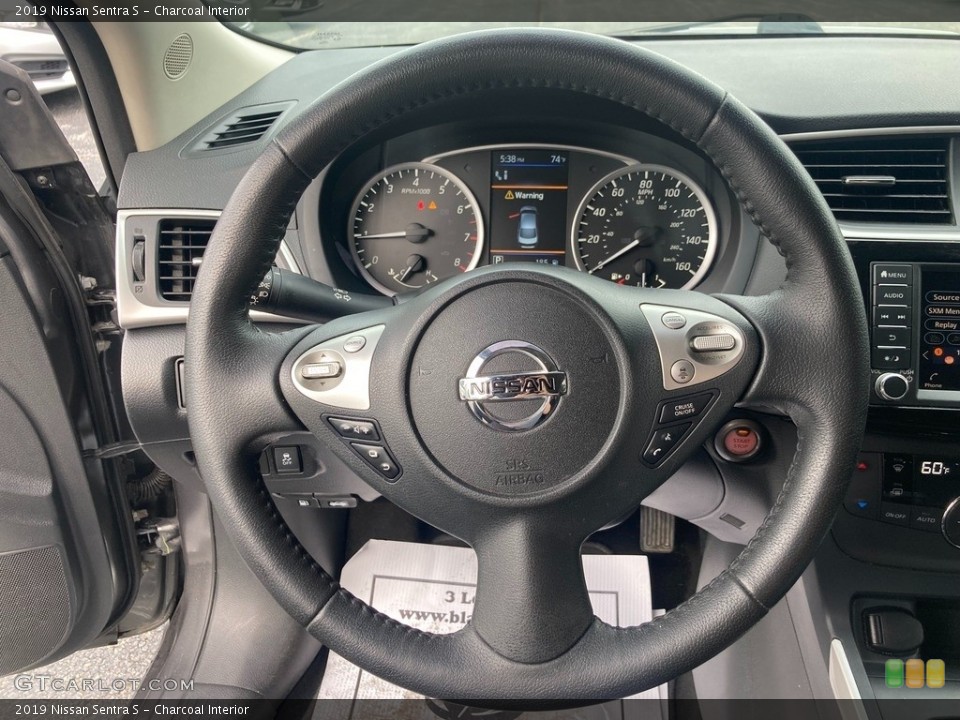 Charcoal Interior Steering Wheel for the 2019 Nissan Sentra S #146270867