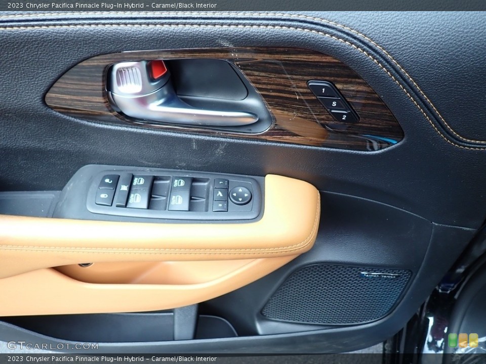 Caramel/Black Interior Door Panel for the 2023 Chrysler Pacifica Pinnacle Plug-In Hybrid #146271074