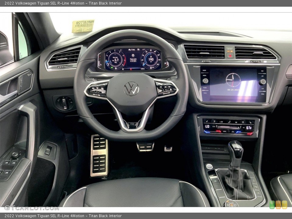 Titan Black Interior Dashboard for the 2022 Volkswagen Tiguan SEL R-Line 4Motion #146271611