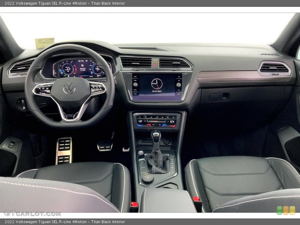 Titan Black Interior Dashboard for the 2022 Volkswagen Tiguan SEL R-Line 4Motion #146271833
