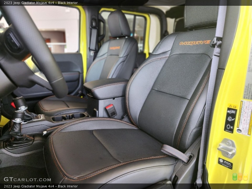 Black Interior Front Seat for the 2023 Jeep Gladiator Mojave 4x4 #146271950