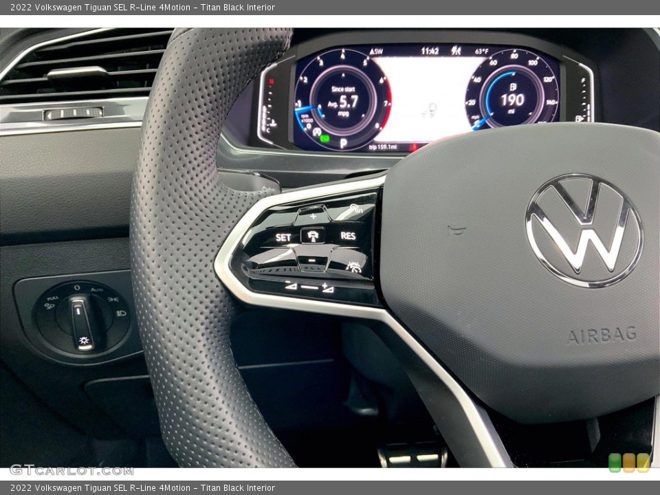 Titan Black Interior Steering Wheel for the 2022 Volkswagen Tiguan SEL R-Line 4Motion #146272001