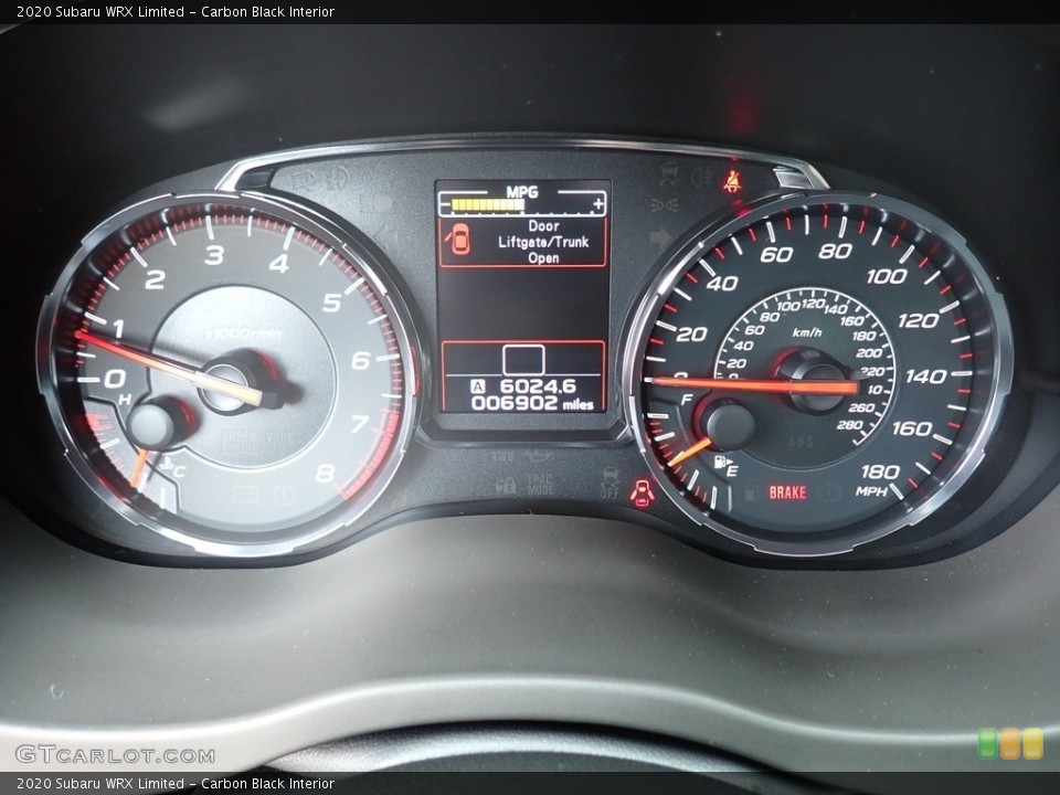 Carbon Black Interior Gauges for the 2020 Subaru WRX Limited #146273825