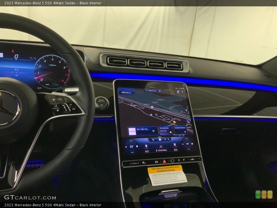 Black Interior Controls for the 2023 Mercedes-Benz S 500 4Matic Sedan #146273948