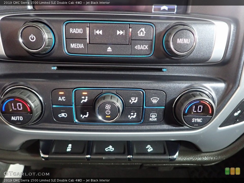 Jet Black Interior Controls for the 2019 GMC Sierra 1500 Limited SLE Double Cab 4WD #146274635