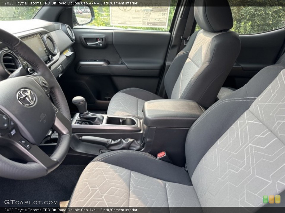 Black/Cement Interior Front Seat for the 2023 Toyota Tacoma TRD Off Road Double Cab 4x4 #146275381