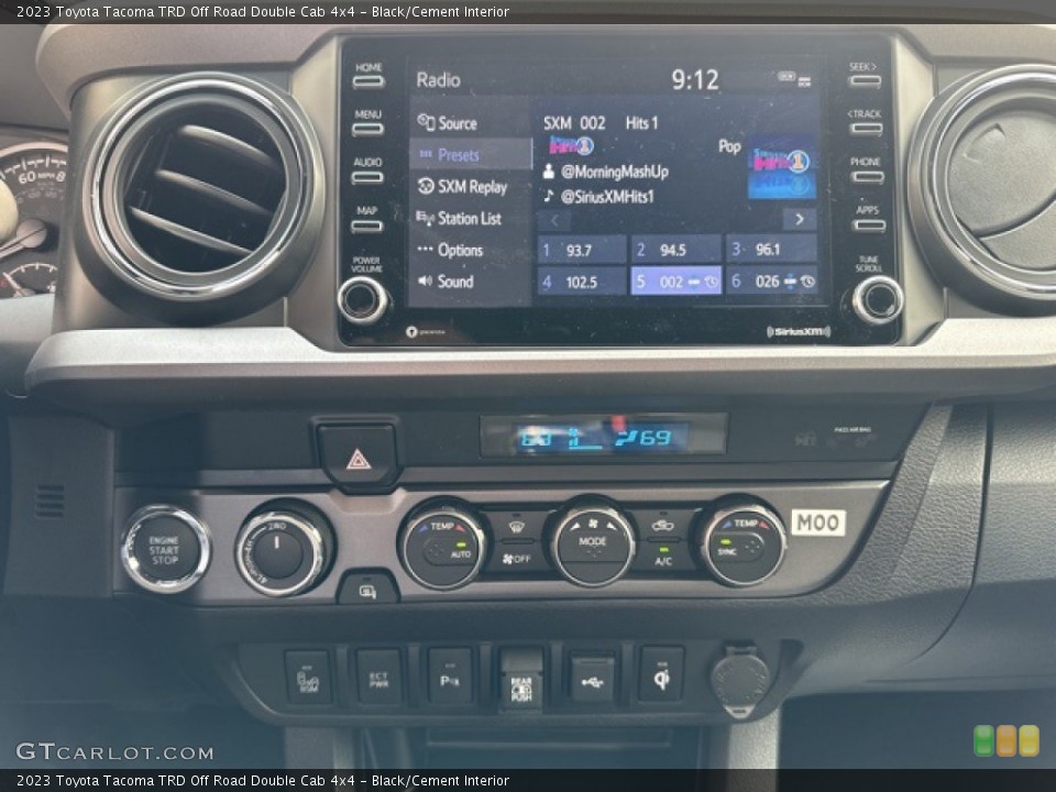 Black/Cement Interior Controls for the 2023 Toyota Tacoma TRD Off Road Double Cab 4x4 #146275439