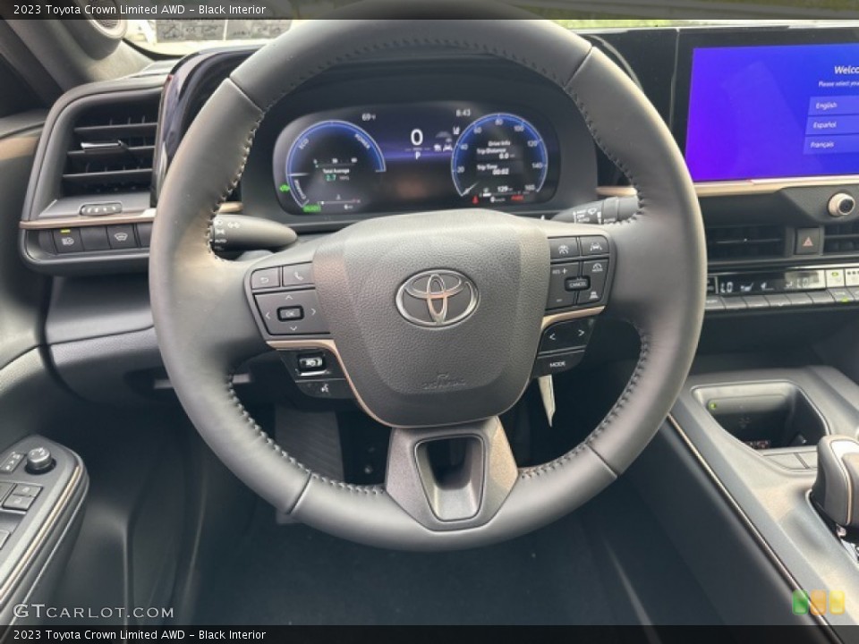 Black Interior Steering Wheel for the 2023 Toyota Crown Limited AWD #146275616