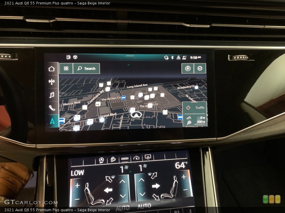 Saiga Beige Interior Navigation for the 2021 Audi Q8 55 Premium Plus quattro #146276108