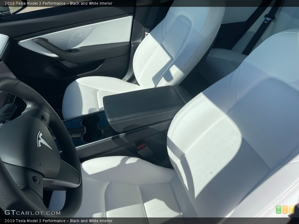 Black and White Interior Front Seat for the 2019 Tesla Model 3 Performance #146277126