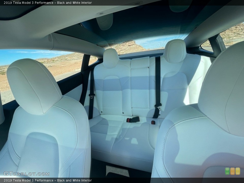 Black and White Interior Rear Seat for the 2019 Tesla Model 3 Performance #146277143