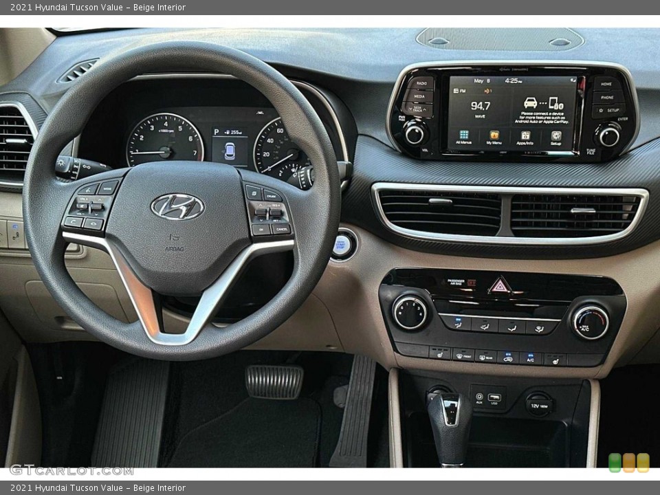 Beige Interior Dashboard for the 2021 Hyundai Tucson Value #146277783