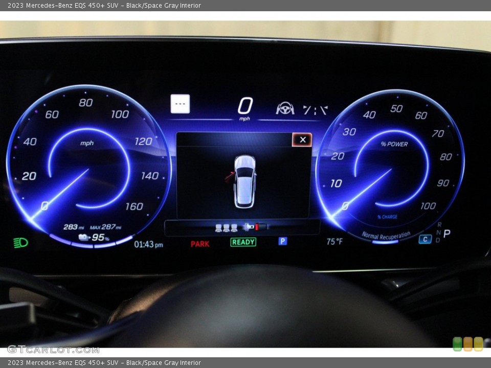 Black/Space Gray Interior Gauges for the 2023 Mercedes-Benz EQS 450+ SUV #146277798