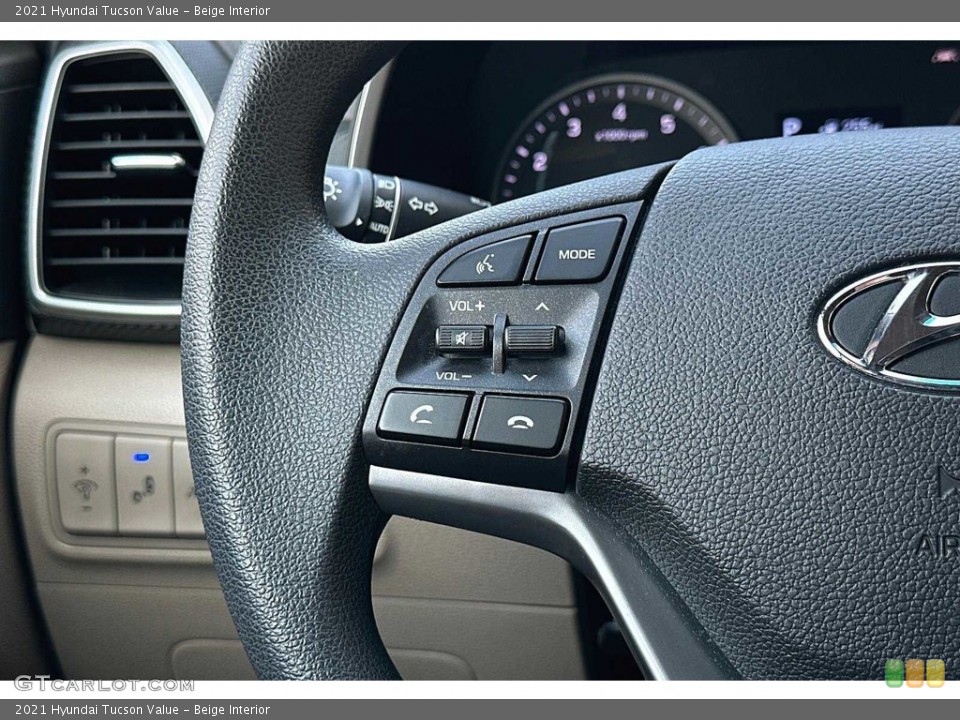 Beige Interior Steering Wheel for the 2021 Hyundai Tucson Value #146277918